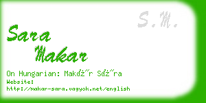 sara makar business card